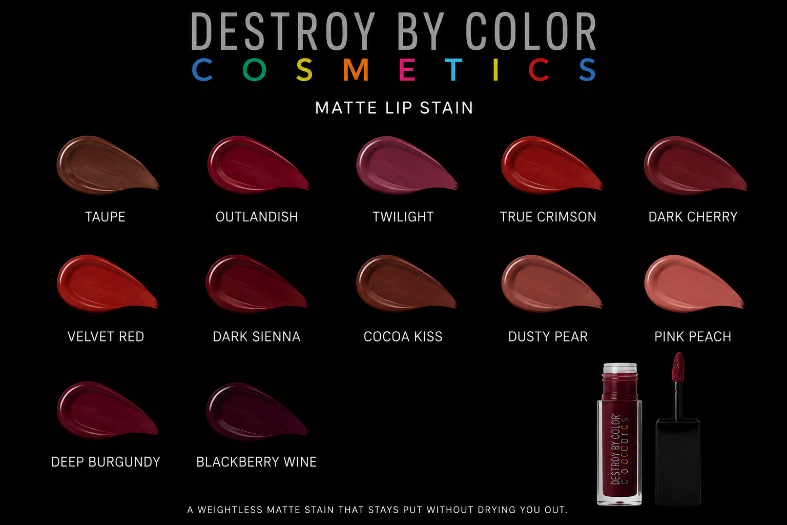 Matte Lip Stain - True Crimson